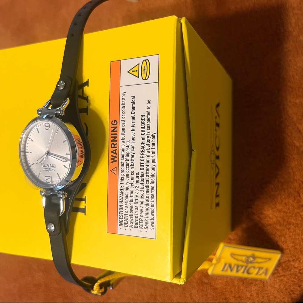 Invicta Silver Dial with Black Strap Watch - Picture 5 of 8